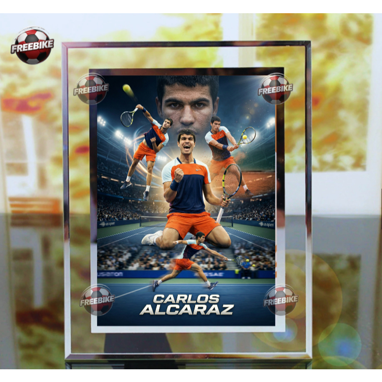 KHUNG POSTER CARLOS ALCARAZ BẰNG KÍNH PHA LÊ CAO CẤP MẪU 2