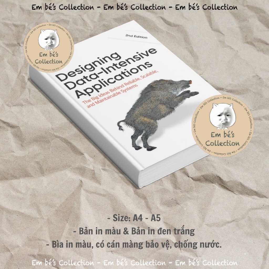 [Bản in] Designing Data Intensive Applications 2nd. A4-A5. Bìa in màu cán màng