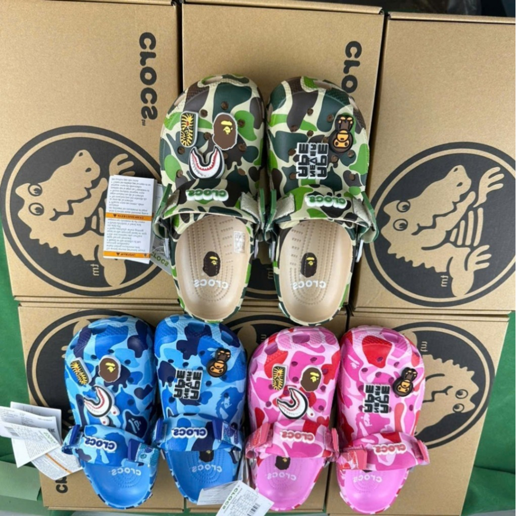 [ Hàng Vip ] Dép crocs x Bape ss25 siêu hot cực chất cho nam nữ