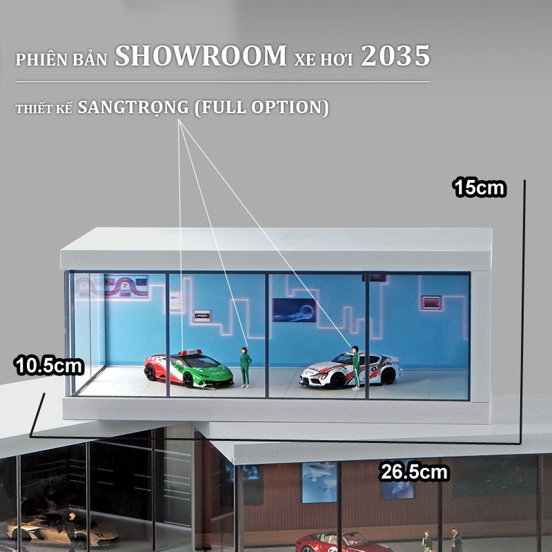 🔥TẶNG XE+ figer🔥 DIORAMA Garage Mô hình xe ô tô trưng bày xe tỉ lệ 1:64 decor gaming house bằng form