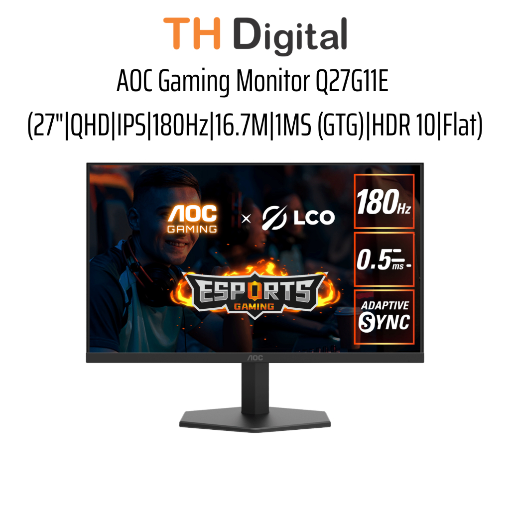 Màn hình Gaming AOC Q27G11E 27 inch QHD Fast IPS 180Hz 1ms 0.5ms (MPRT) HDR10 - Hàng chính hãng