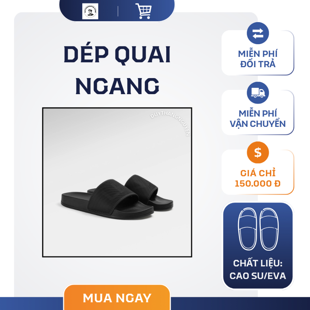 Dép Nam Ryder Leonardo - Quai PVC nước đế cao su, thiết kế tối giản