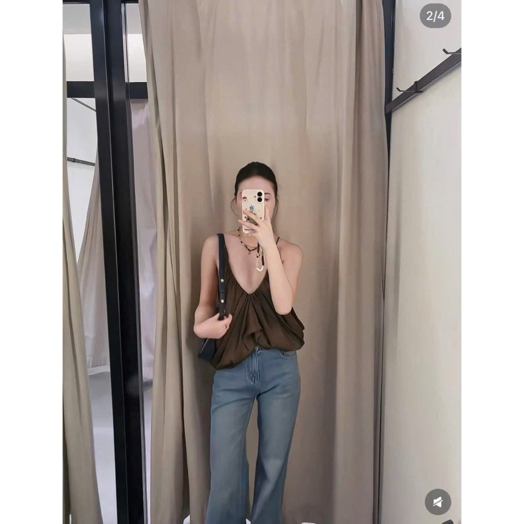 áo kiểu nữ hàn quốc,áo kiểu nữ dễ thương MẪU MỚI RA MẮT lụa 2 dây siêu xinh hot trenb qq349 | BigBuy360 - bigbuy360.vn