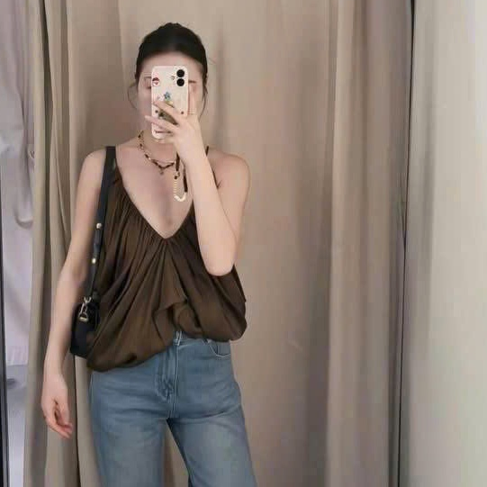 áo kiểu nữ hàn quốc,áo kiểu nữ dễ thương MẪU MỚI RA MẮT lụa 2 dây siêu xinh hot trenb qq349 | BigBuy360 - bigbuy360.vn