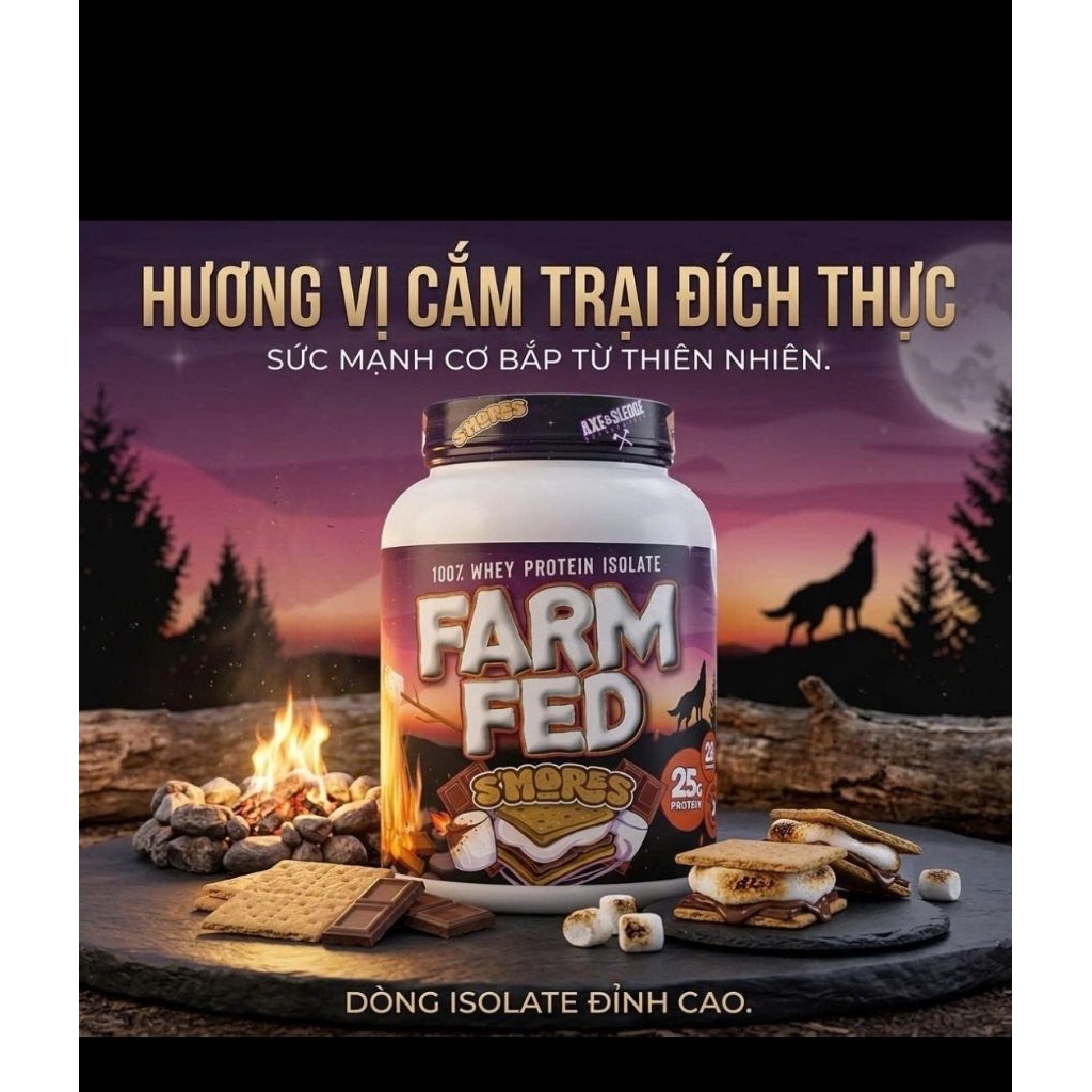 Whey Protein Isolate FARM FED 28 lần dùng