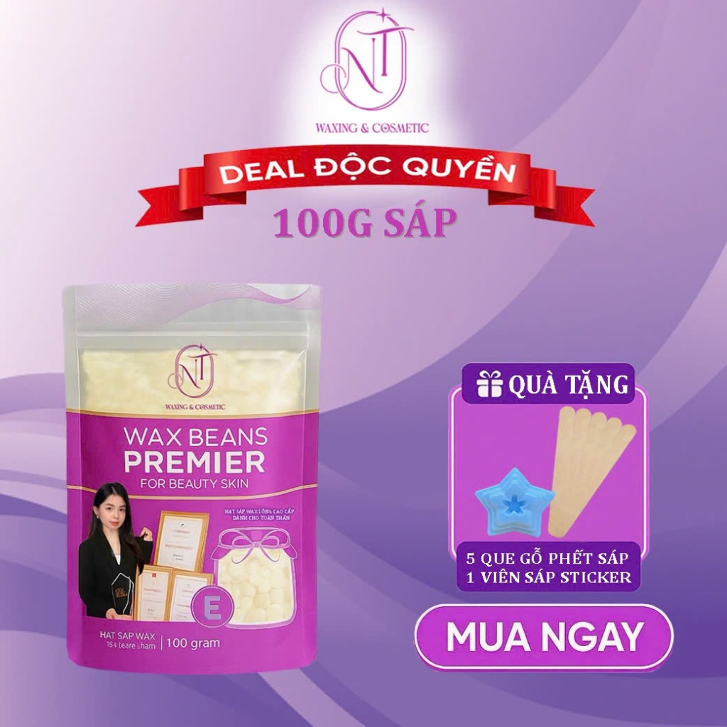 Sáp Wax Lông NT WAXING Premier Cao Cấp Siêu Bám Lông