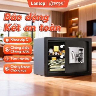 LANLOP Két sắt mini thông minh cho bé thông minh an toàn cỡ nhỏ cho mọi gia đình Bảo hành chính hãng 5 năm két mini đựng
