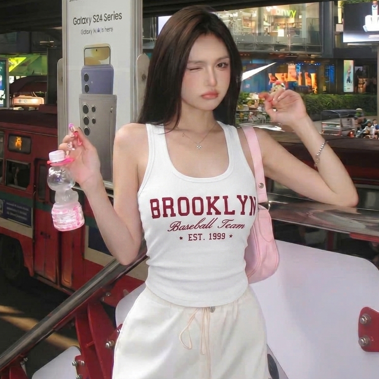Áo ba lỗ có mút ngực nữ Áo croptop kiểu nhiều màu