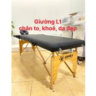 Giường vali gấp ADORA, giường vali chân gỗ  ADORA full phụ kiện, hàng nhập khẩu ( tặng túi đeo)