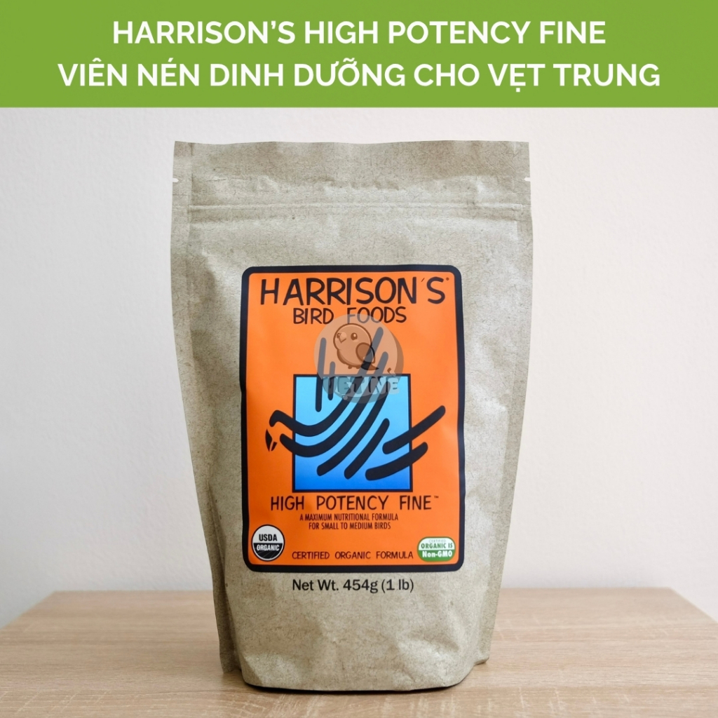 [Nguyên Seal] Harrison’s High Potency Fine - Viên Nén Dinh Dưỡng Hữu Cơ Cho Vẹt Monk, Sun, Greenchee