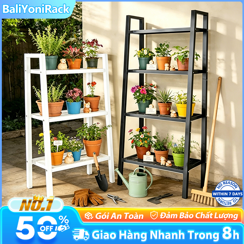 Bali Kệ Trang Trí Ban Công 5 Tầng - Kệ Sắt Chữ A Lưới Tổ Ong Chống Gỉ Decor Góc Chill Cà Phê | BigBuy360 - bigbuy360.vn