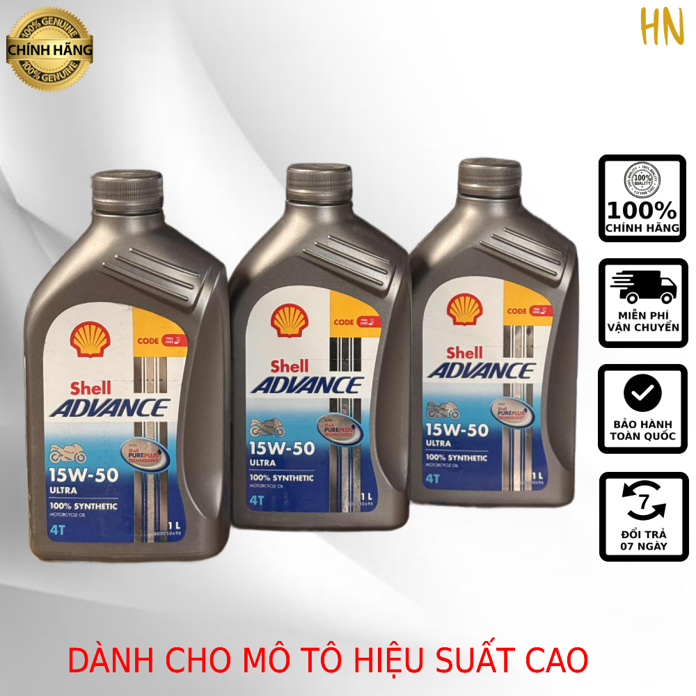[CHÍNH HÃNG] Nhớt Shell Advance ultra 15W50 1L nhập khẩu Thái Lan cho các dòng moto PKL