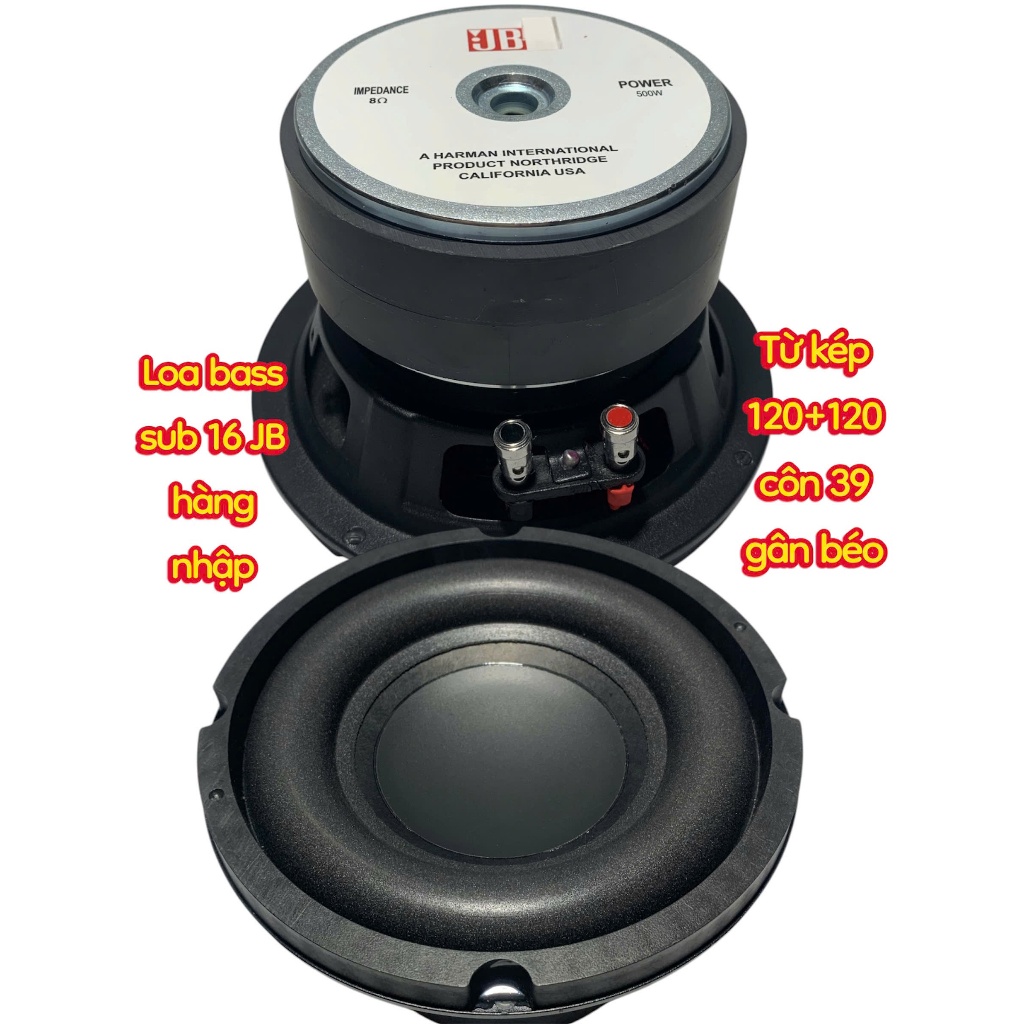 Loa sub 16 JB từ kép 120+120 côn 39 gân béo - giá 1 cái - hàng nhập