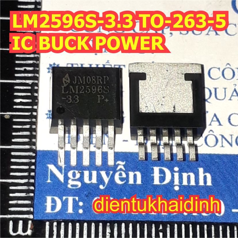 5 con LM2596S-3.3 LM2596S-5.0 LM2596S-12 LM2596S-ADJ LM2596S LM2596 TO263-5 IC nguồn BUCK 3.3V 5V 12