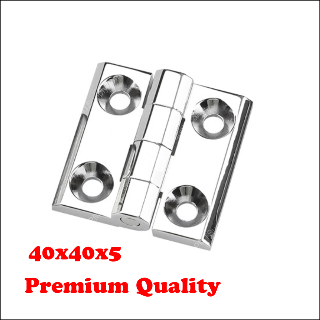 Bản lề nhôm 40x40x5 màu trắng