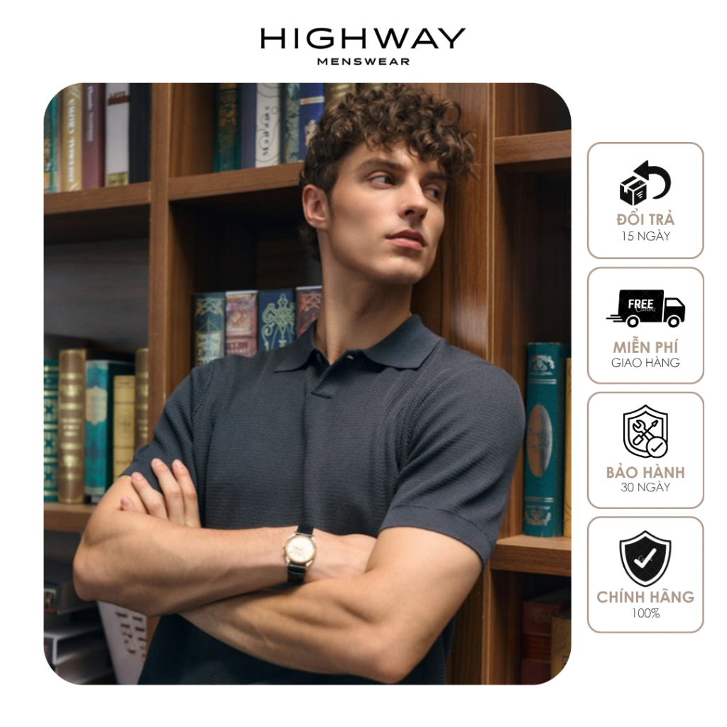 Áo polo nam vải dệt len mềm mịn Premium Highway (Menswear) Hardy
