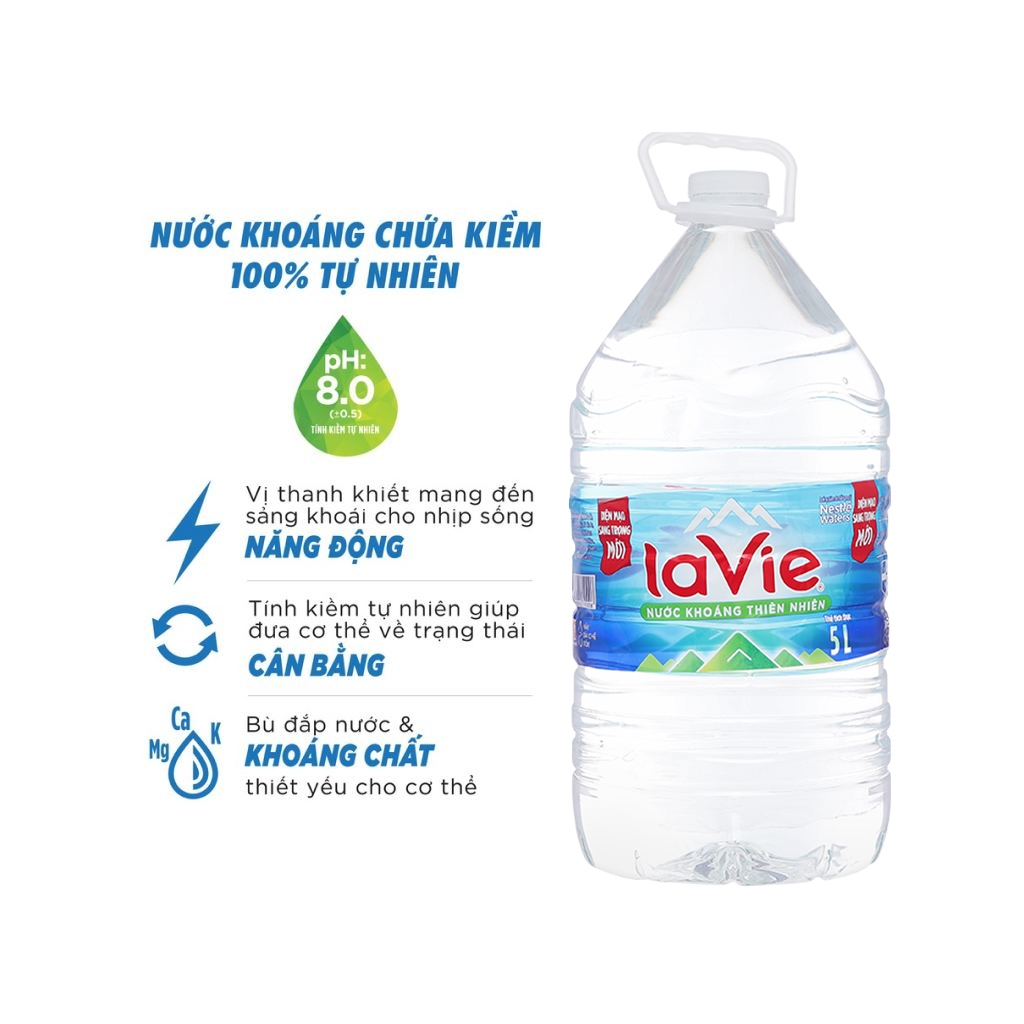 Nước khoáng La Vie / Lavie 5 lít