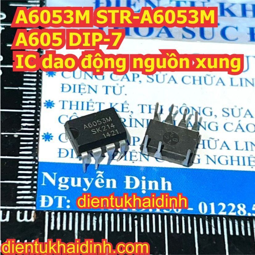 2 con A6053M STR-A6053M A6053 A6069H STR-A6069H A6069 DIP-7 IC dao động nguồn xung kde0909