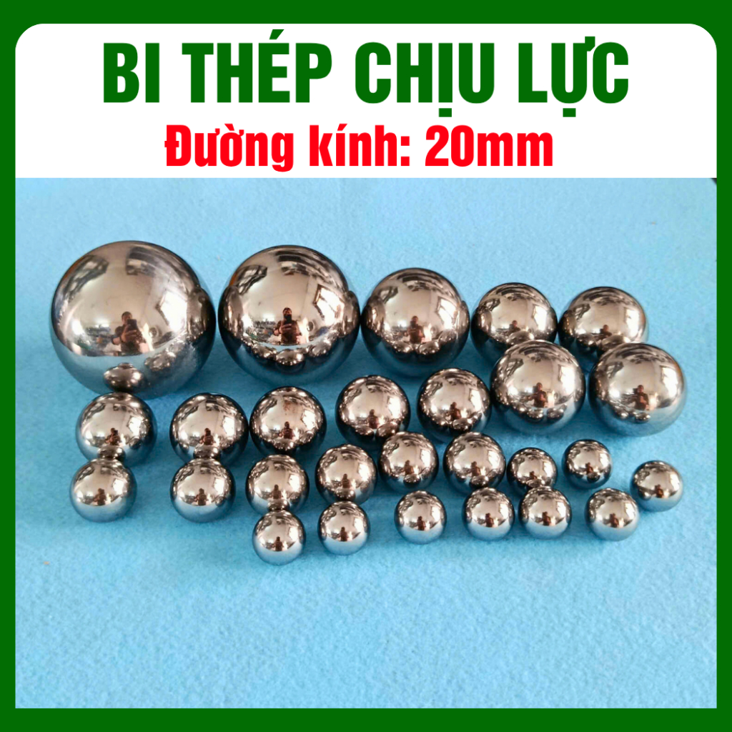 Bi lăn tay, bi sắt, bi thép tròn chịu lực 20mm