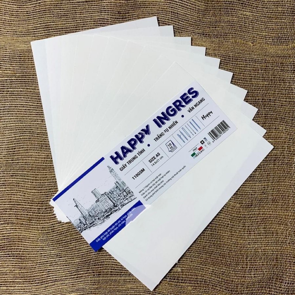 Giấy Vẽ Happy Ingress 110gsm A5/A4/A3 - Giấy Vẽ Luyện Thi Mỹ Thuật Kiến Trúc