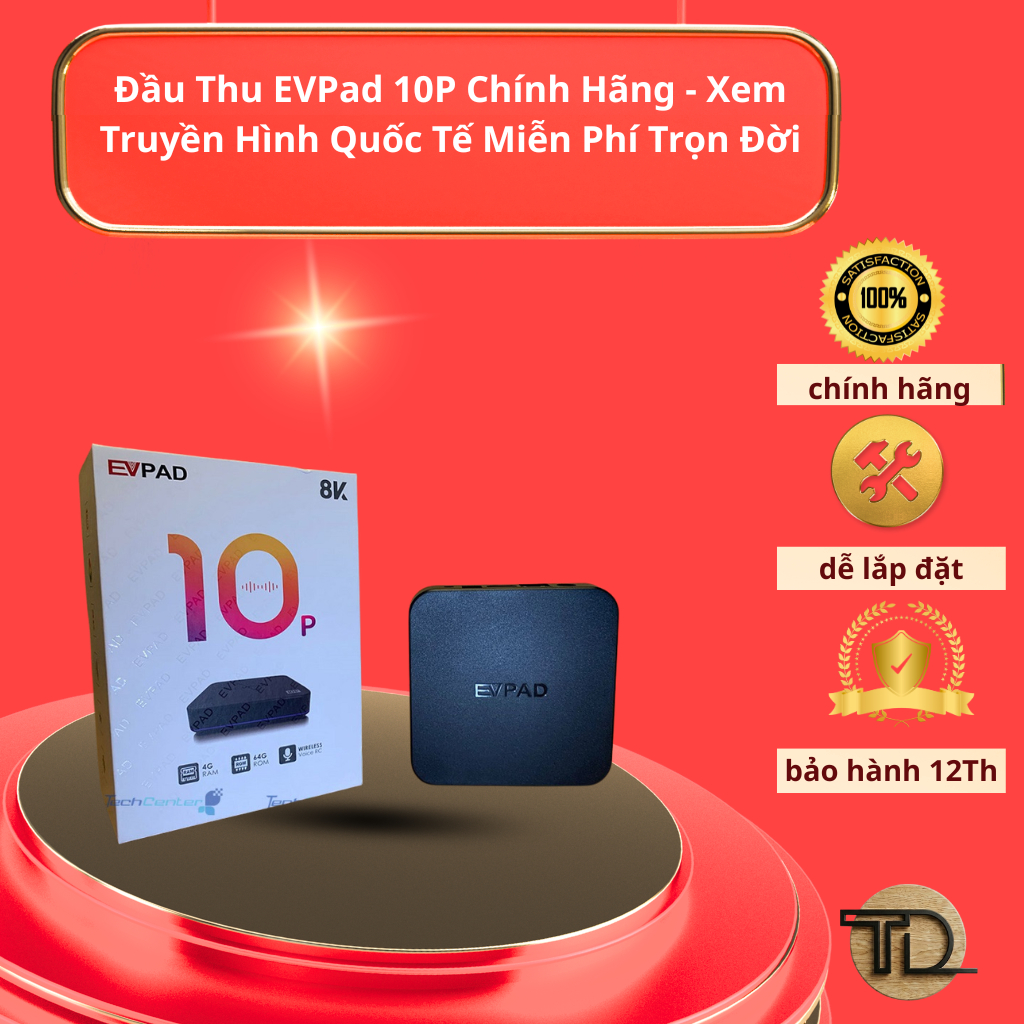Đầu Thu EVPAD 10P (4GB/64GB) - Android TV Box 6K  8k Tìm Kiếm Giọng Nói,Xem Truyền Hình Quốc Tế
