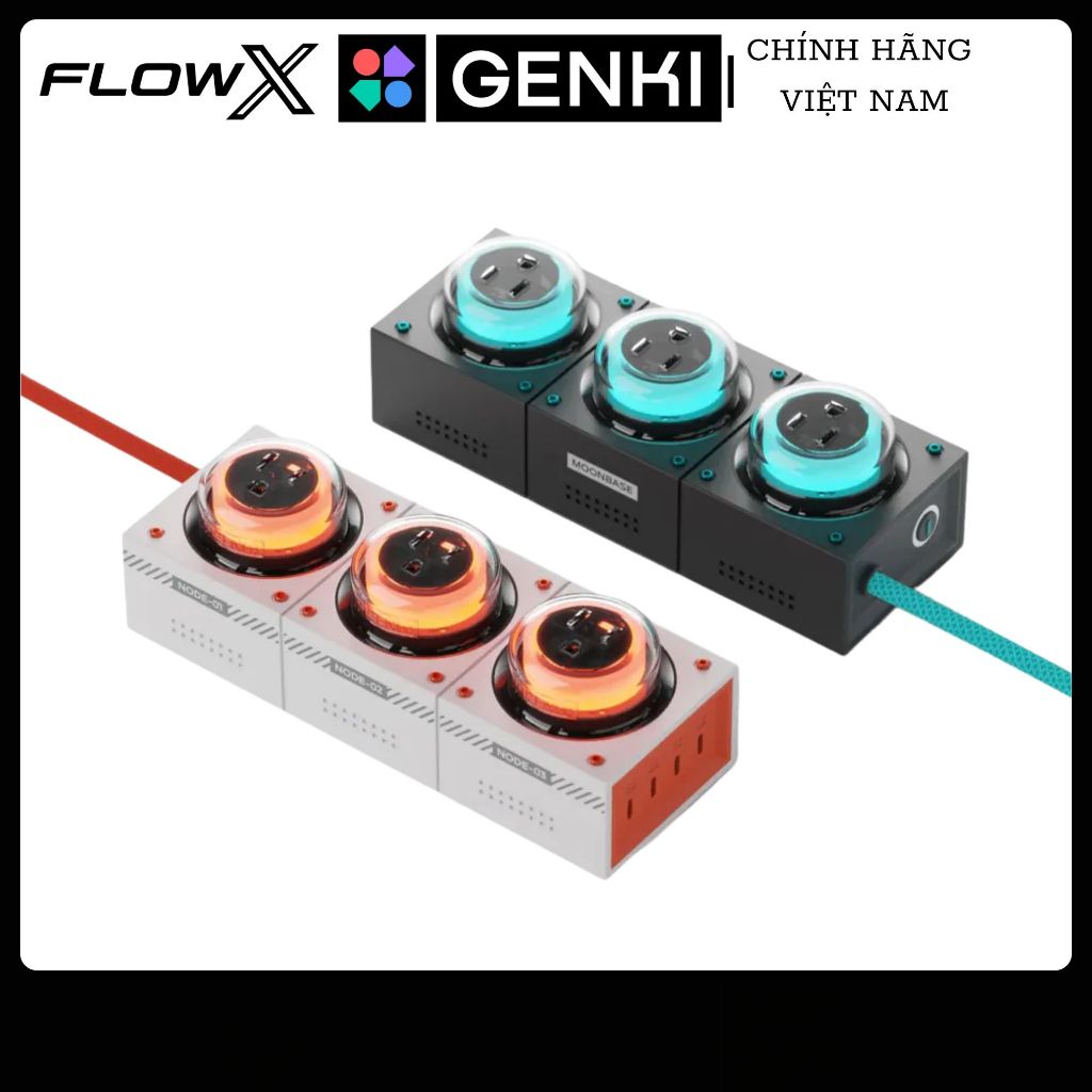 Trạm Sạc Siêu Nhanh Genki Moonbase 240W GaN - 4 Cổng USB-C, 3 Ổ AC 4000W - Chính hãng