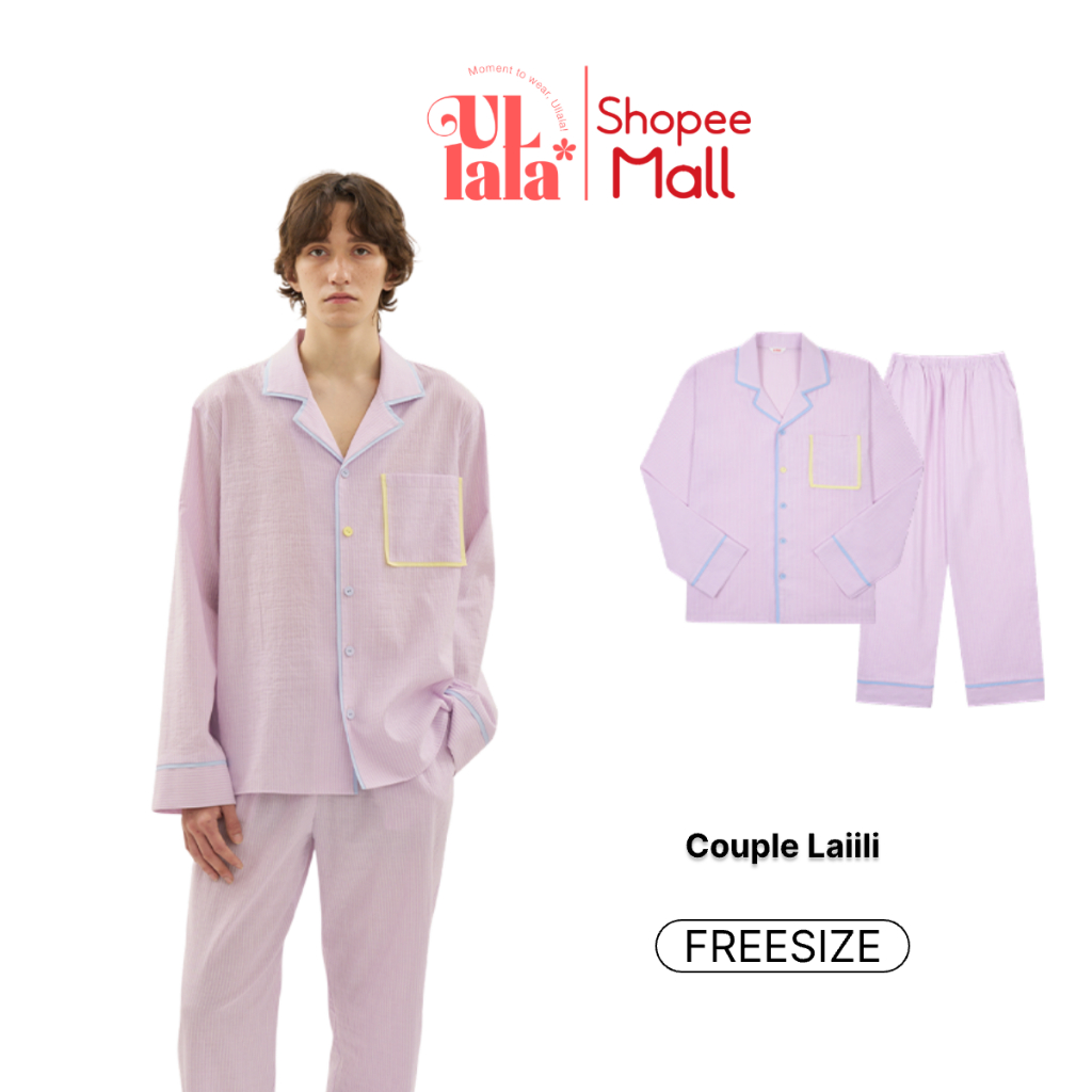 Ullala Pajamas Laiili Men Bộ ngủ mặc nhà nam dài tay Freesize