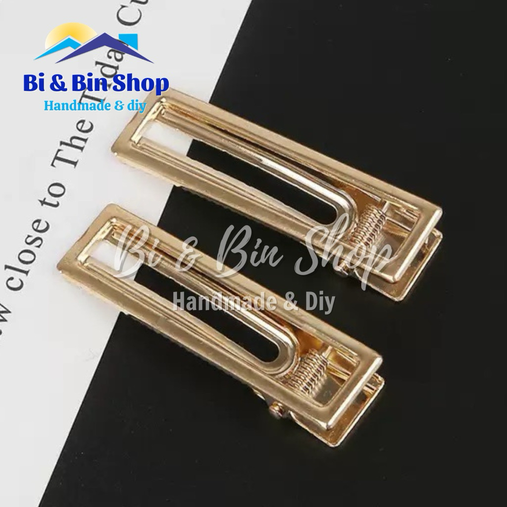 2 Kẹp Tóc Mỏ Vịt Hình Chữ Nhật Rỗng Làm Kẹp Tóc Siêu Dễ Thương - KT101