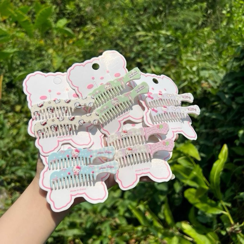 Set 5 Kẹp tóc chiếc lược in hình kitty dễ thương mai phukien toc xinh