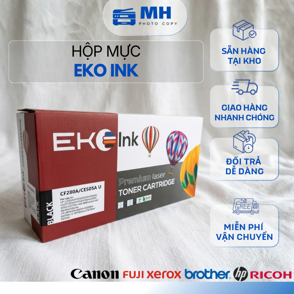 Hộp mực EKO CF280A/ CE505A /CRG - 119/ 319/ 719 HP 2055/ 2035
