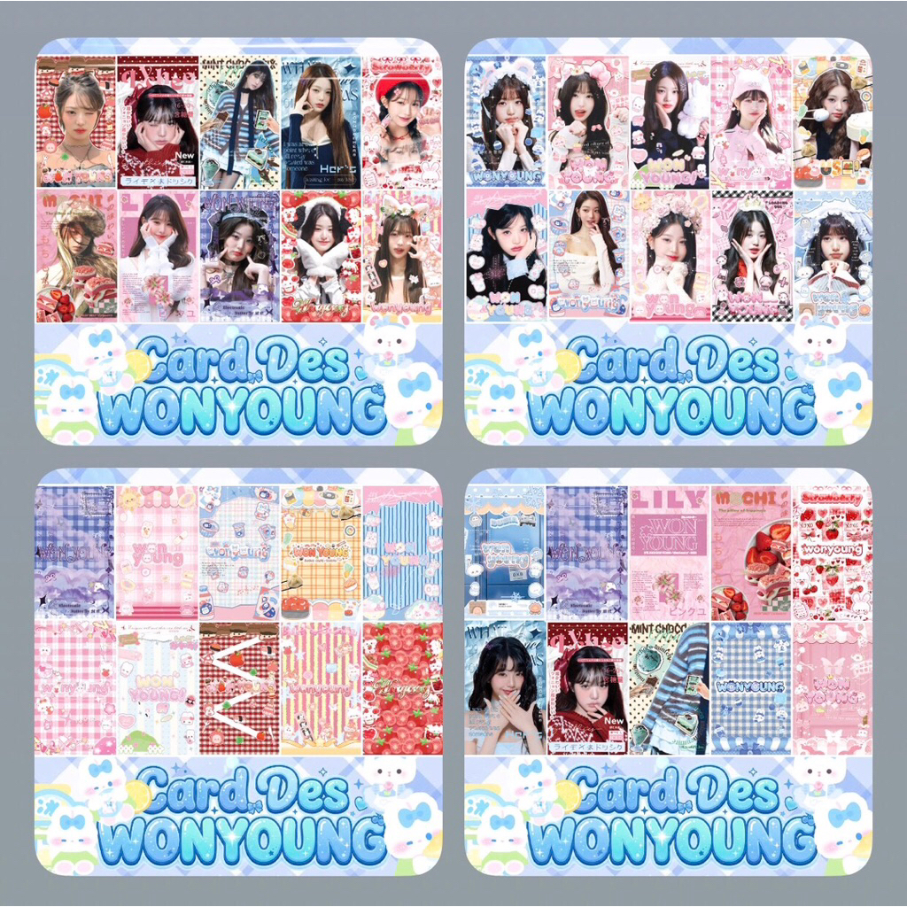 Set Card Des Jang Wonyoung 9x5,4cm Mix Mẫu