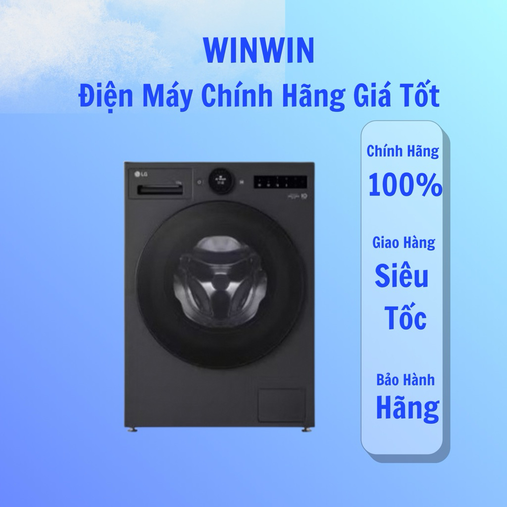 Máy giặt lồng ngang LG AI DD 12kg đen FX1412S3K - Bảo hành chính hãng