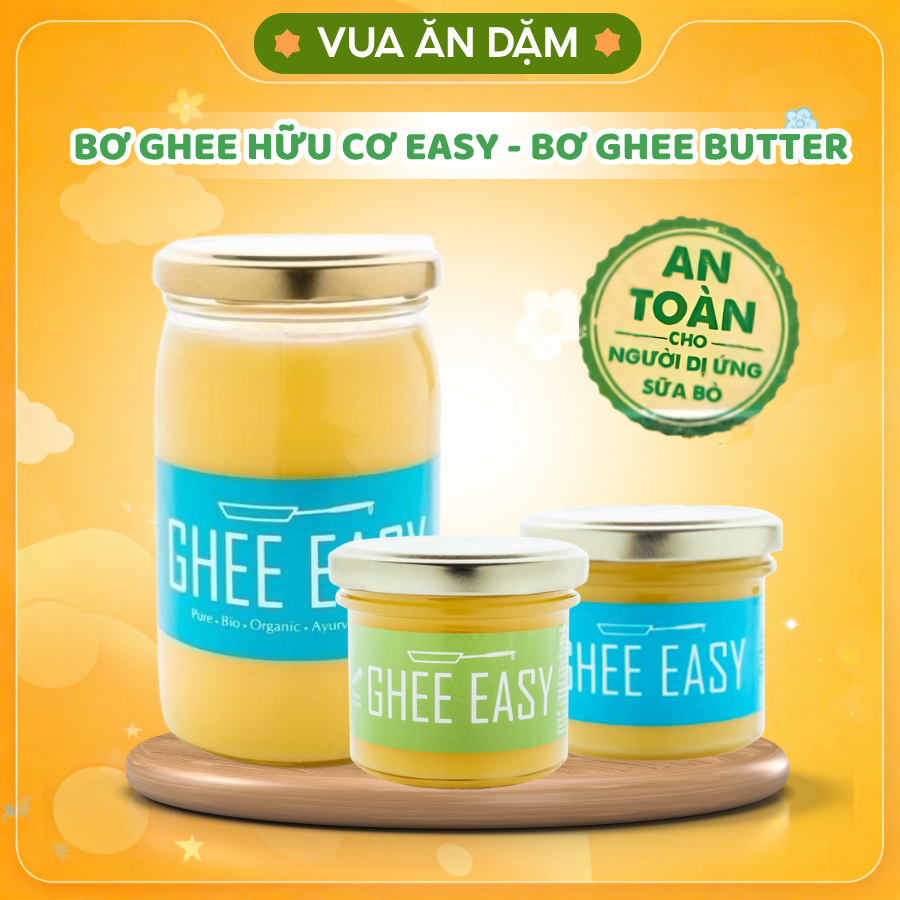 [Date 10/2027] Bơ Ghee Hữu Cơ EASY–Ghee Butter Organic, Không Lactose, Giàu Dinh Dưỡng, Dành Cho Bé 