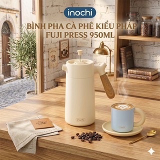 Bình pha Cà phê kiểu Pháp Inochi Fuji Press 950ml Bộ lọc piston giúp chiết xuất tinh chất hạt cà phê