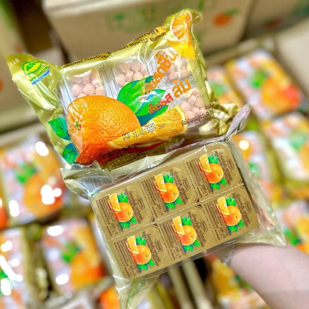 Vỉ 24 Hộp Kẹo C Cam Ngậm Tuổi Thơ, Kẹo C Cam Tuổi Thơ Cổng Trường