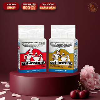 Men nở saf instant (Men hiệu đầu bếp) gói 500g 2 loại nhãn vàng và nhãn đỏ