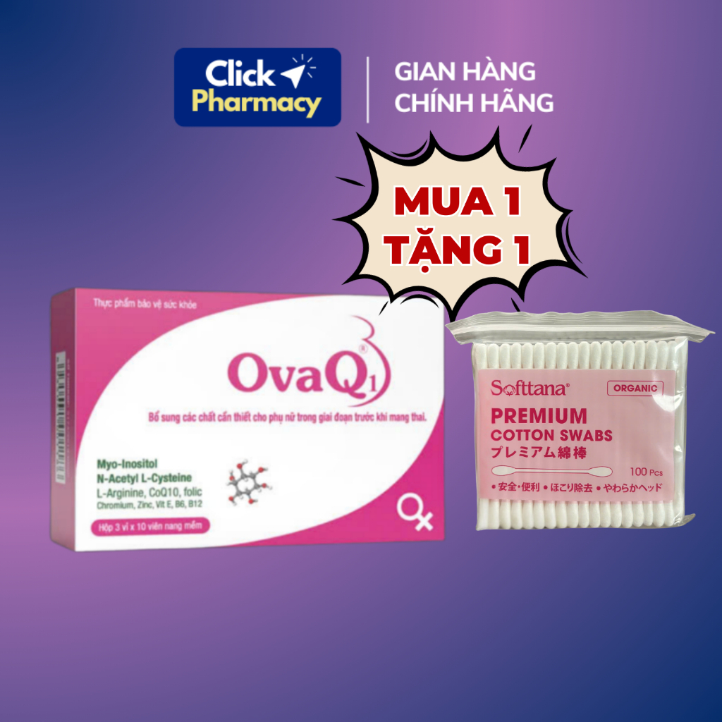 Viên bổ bầu OvaQ1 Bổ sung các chất cần thiết cho phụ nữ đang trong giai đoạn chuẩn bị mang thai