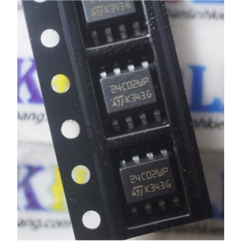 3 IC Nhớ EEPROM 24C02WP 24C02 SOP-8 hãng STMicroelectronics.
