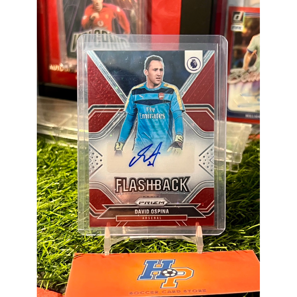 Thẻ bóng đá David Ospina Chữ Kí Red Flashback Panini Prizm EPL 2021/22
