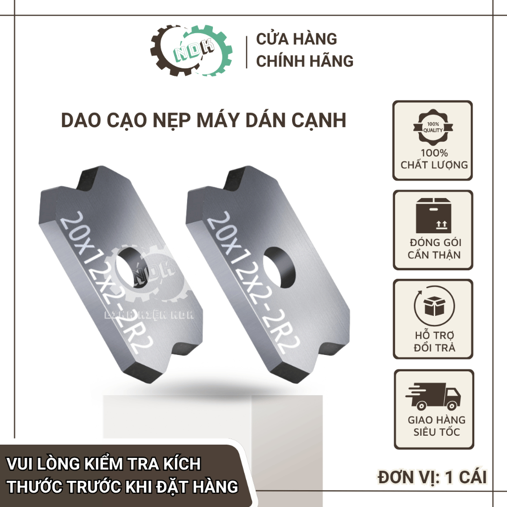 Dao cạo cạnh cho máy dán cạnh tự động 20*12*2-2R2 (1 cái)