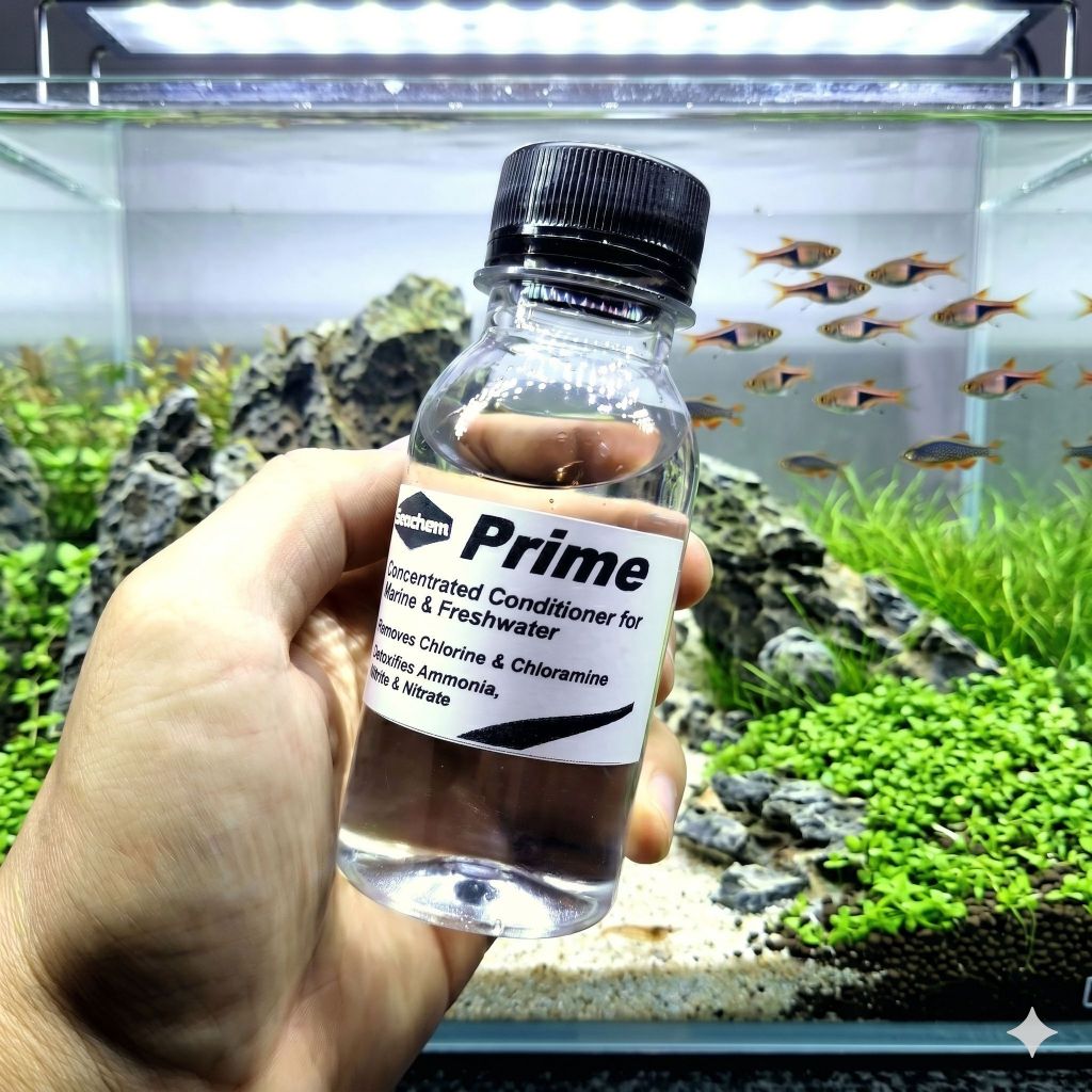 Seachem Prime - Khử Clo, Amoniac (NH3), Nitrite (NO2), An Toàn Cho Cá Cảnh, Thủy Sinh