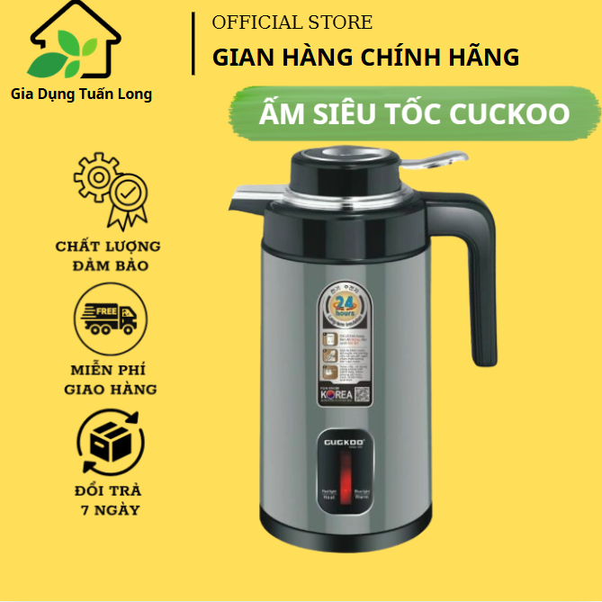Ấm Siêu Tốc CUCKOO ST21 2In1,Ấm Đun Nước Kèm Bình Giữ Nhiệt Siêu Tốc Công Suất 1500W Cao Cấp Dung Tích 3L
