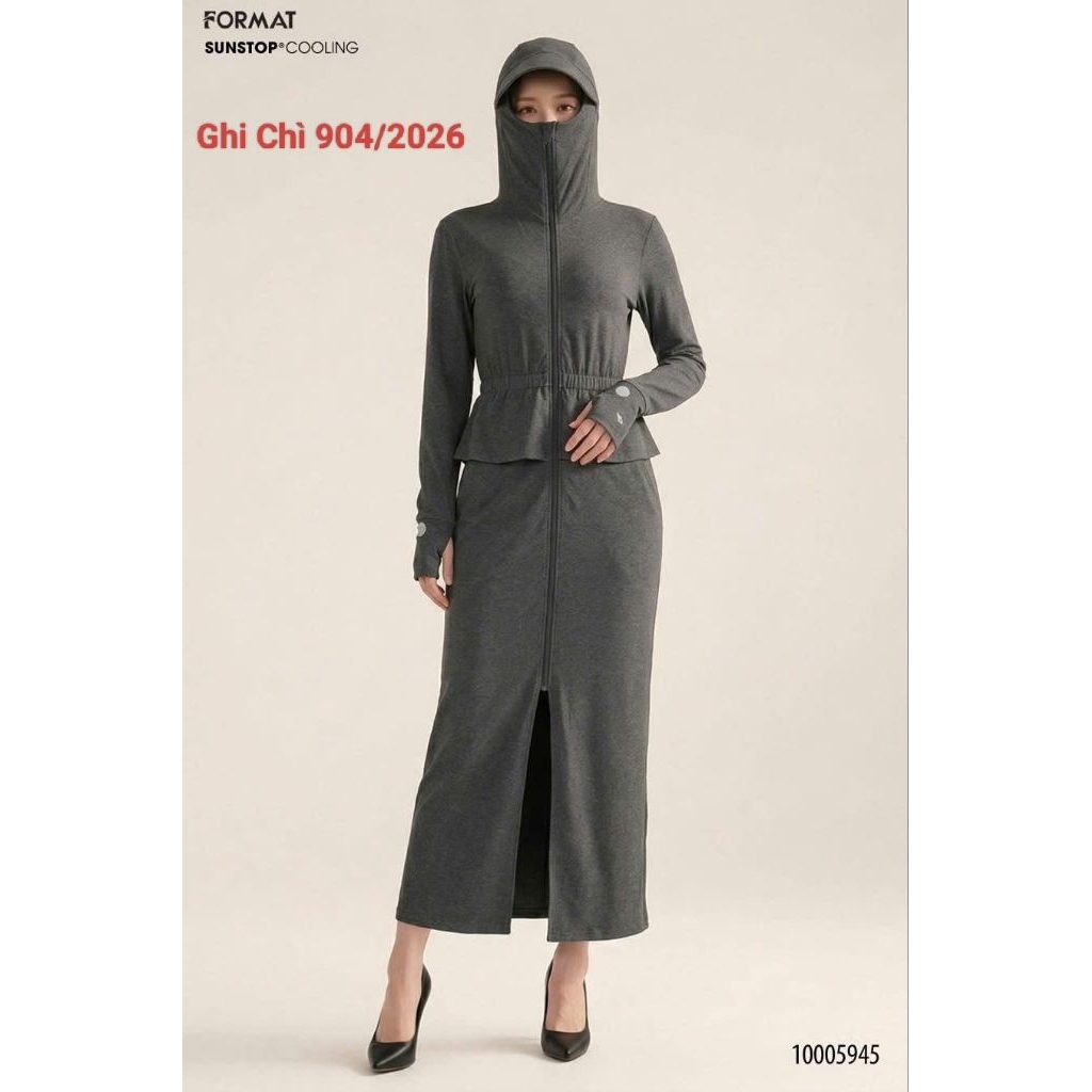 Áo Khoác Chống Nắng Nữ Format Dáng Dài Tà PepLum SunStop Cooling