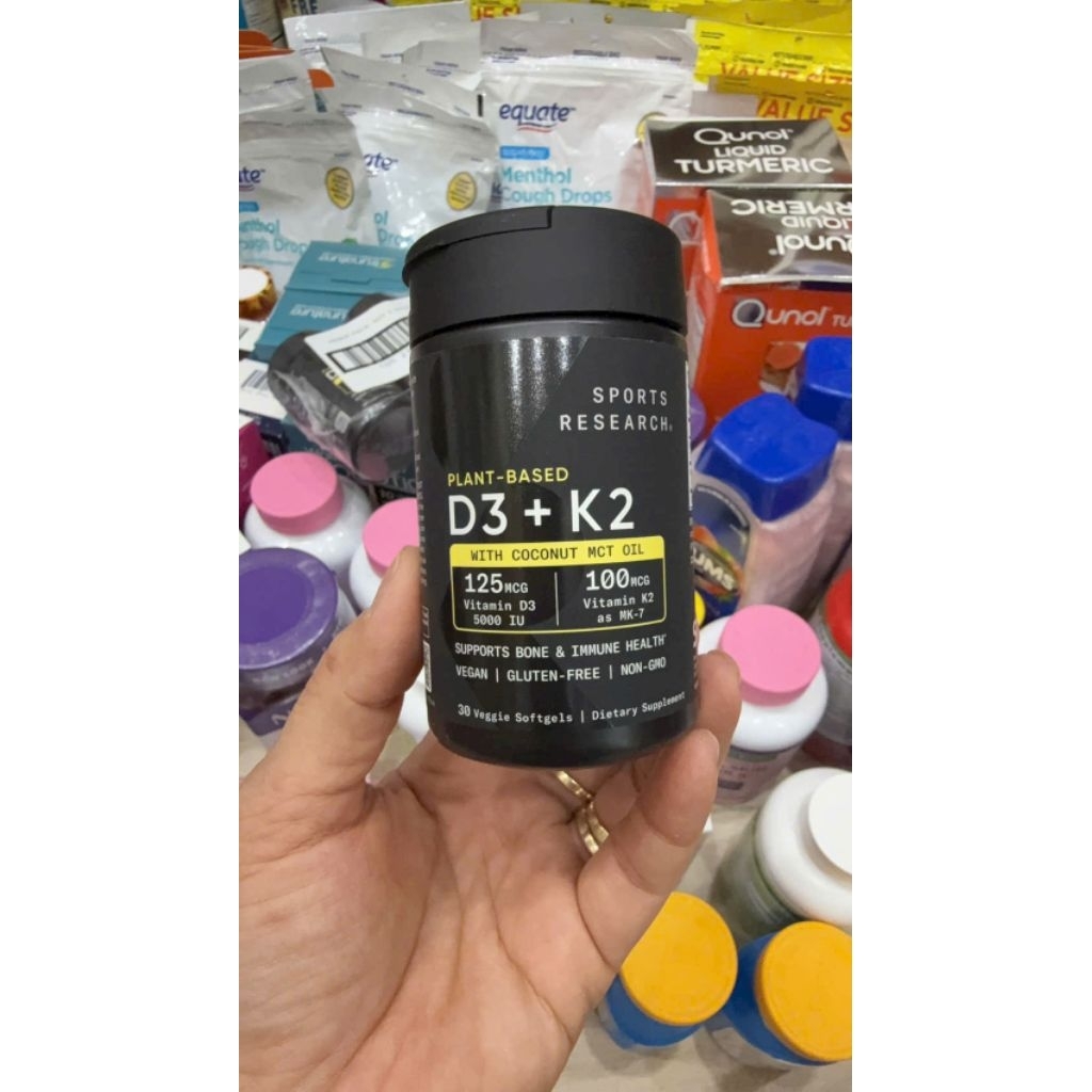 DATE 2028 - Vitamin SR D3 + K2 With Coconut Oil 125mcg 30 Softgels Mỹ