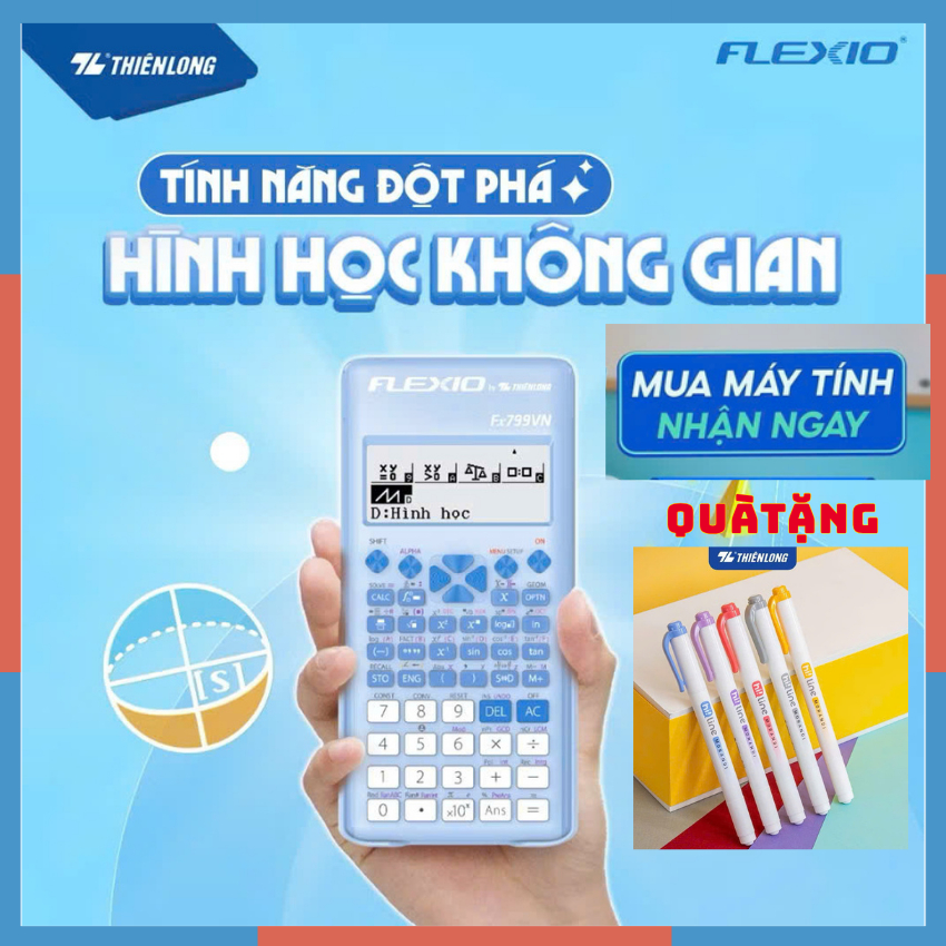 Máy tính Thiên Long Flexio Fx799VN phiên bản 2025 với 546 Tính Năng - Được Mang Vào Phòng Thi