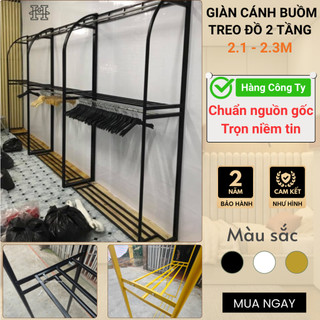 [Siêu trọng tải] Giàn cánh buồm treo quần áo 2 tầng,CAO 2,1M, 2 kệ để đồ.Sơn tĩnh điện 3 màu,đủ size