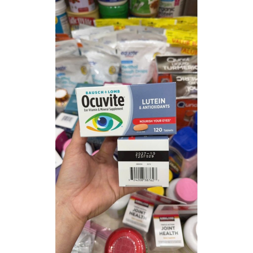 👁️👁️ Viên uống bổ mắt Ocuvite Bausch+Lomb with Lutein & Antioxidants 120v của Mỹ 🇺🇸
