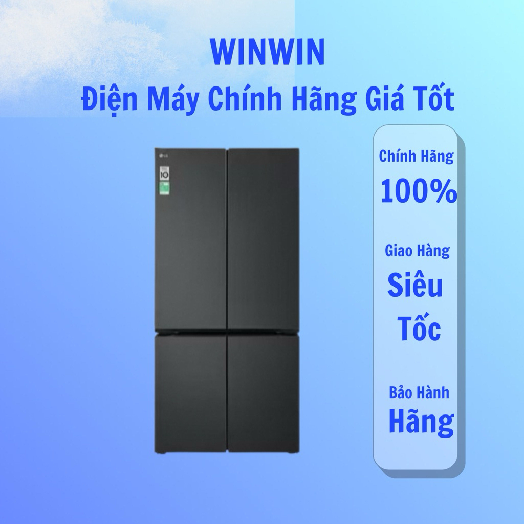 Tủ lạnh LG 4 cánh Inverter 575 lít Multi Door LFB58BLMA - Hàng chính hãng, làm đá tự động