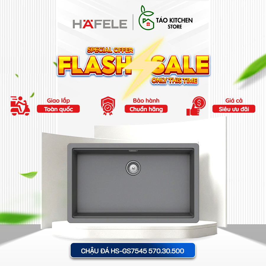 Chậu Rửa Bát Hafele HS20-GEN1S80 570.30.500 Màu Xám Granite 1 Hố Cao Cấp