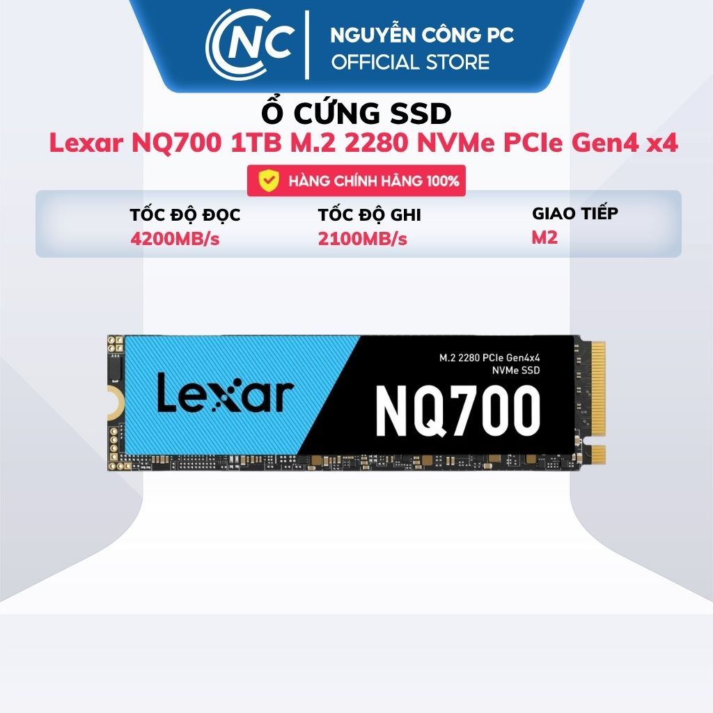 Ổ Cứng SSD Lexar NQ700 1TB M.2 2280 NVMe PCIe Gen4 x4 - BH 36 tháng